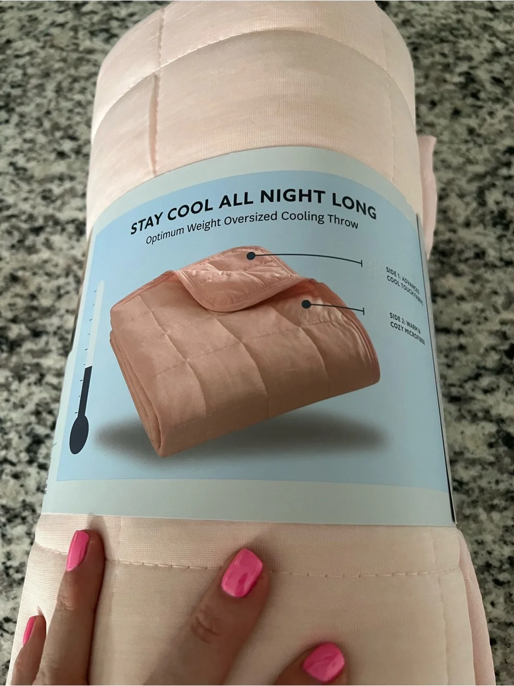 NWT Cooling Throw - Light Pink